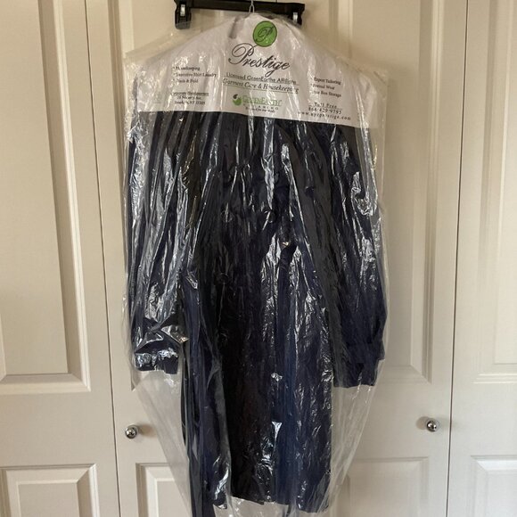 New York & Co Double Breasted Belted Trench Coat, Navy Blue, Large - Picture 6 of 6